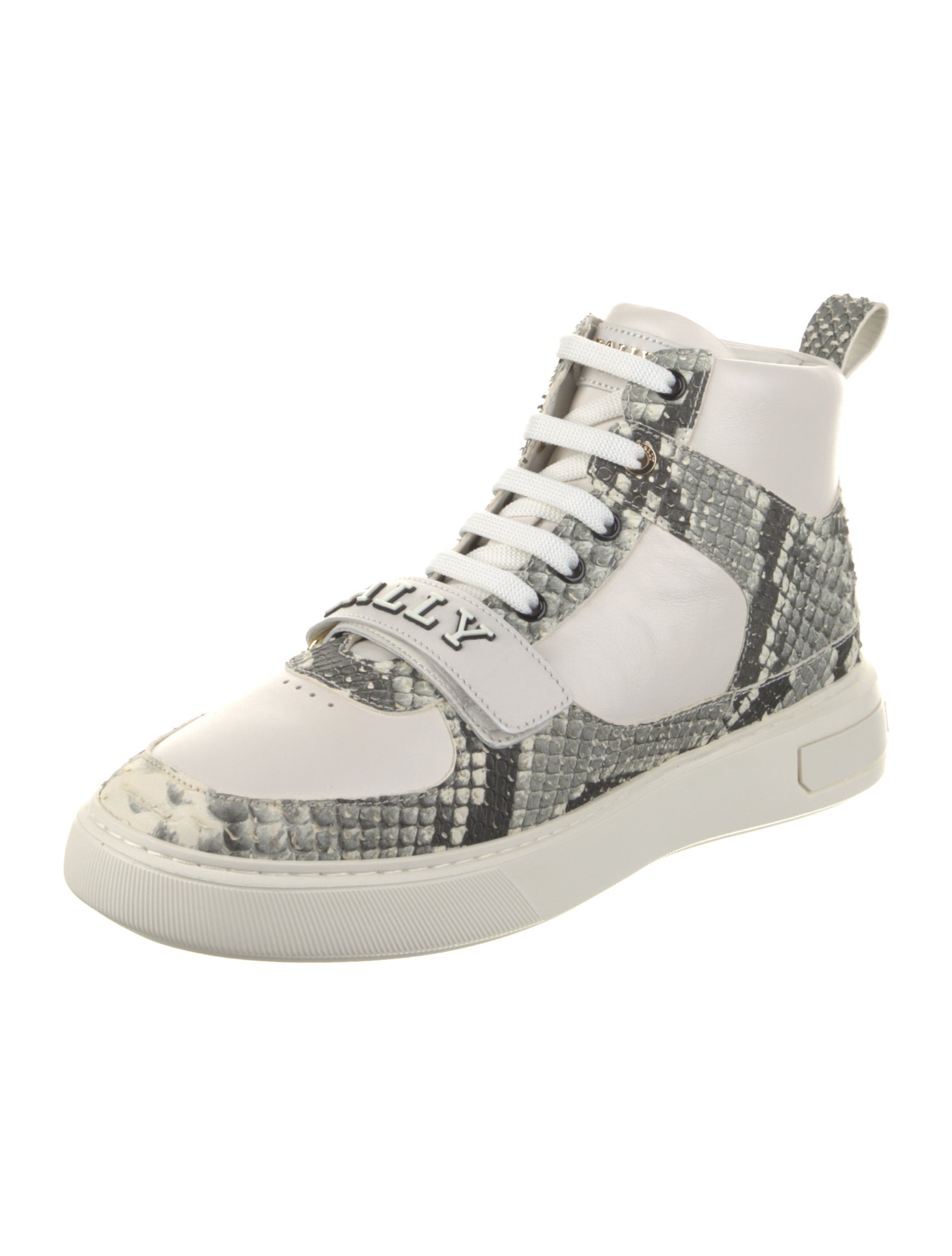 Bally Leather Animal Print Sneakers