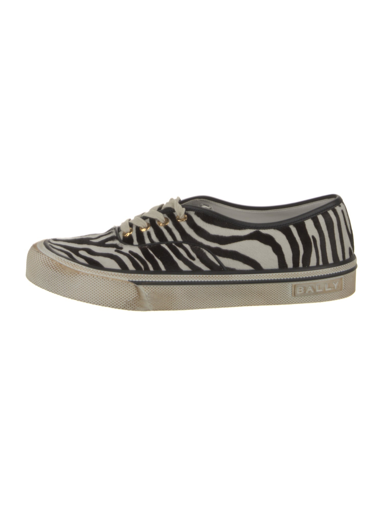 Bally Ponyhair Animal Print Sneakers