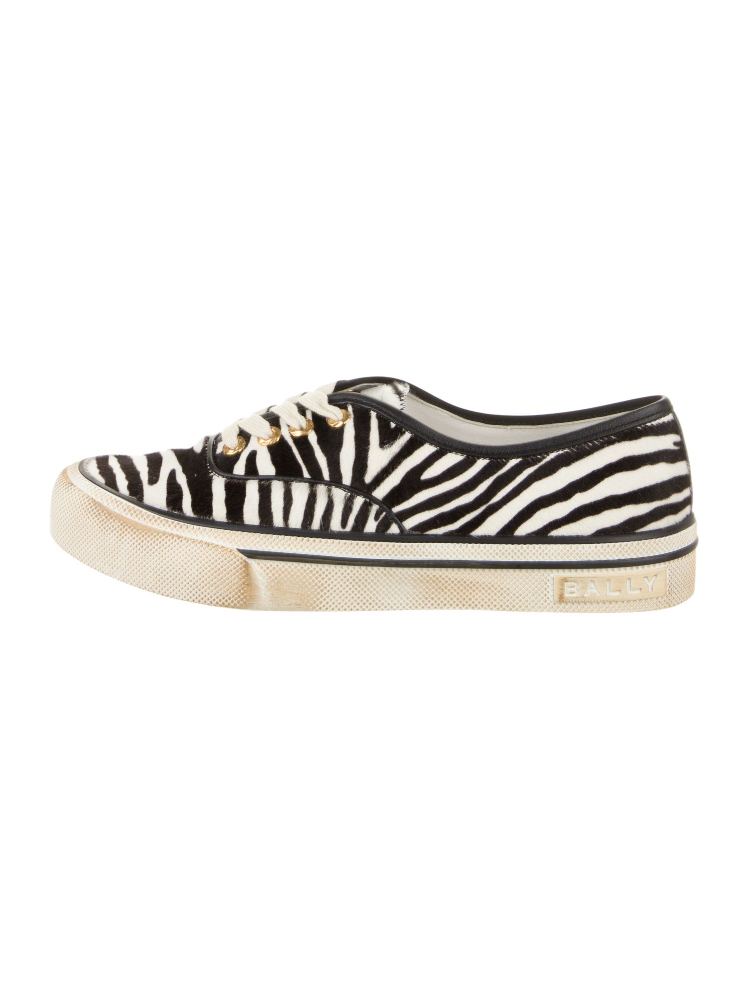 Bally Ponyhair Animal Print Sneakers