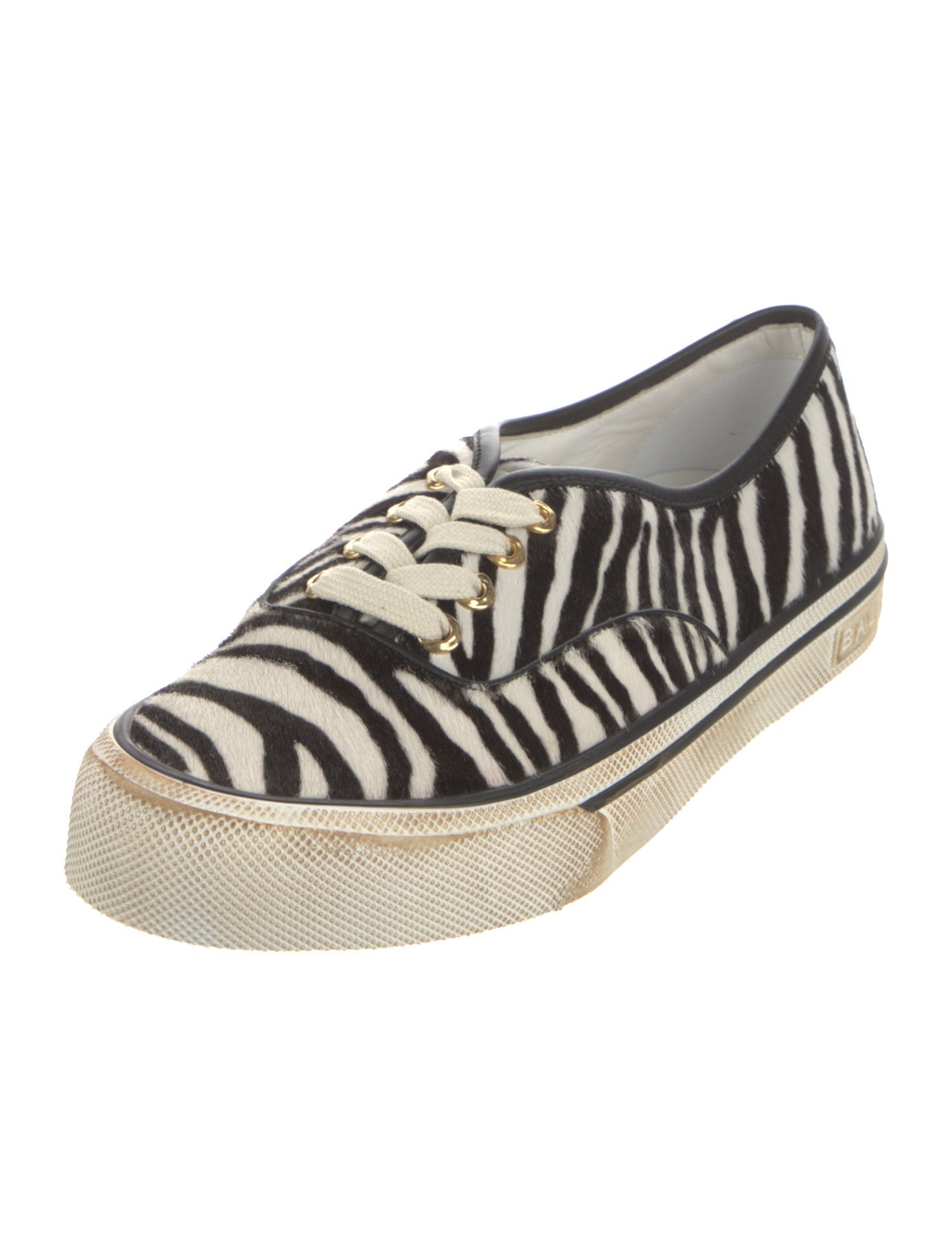 Bally Ponyhair Animal Print Sneakers