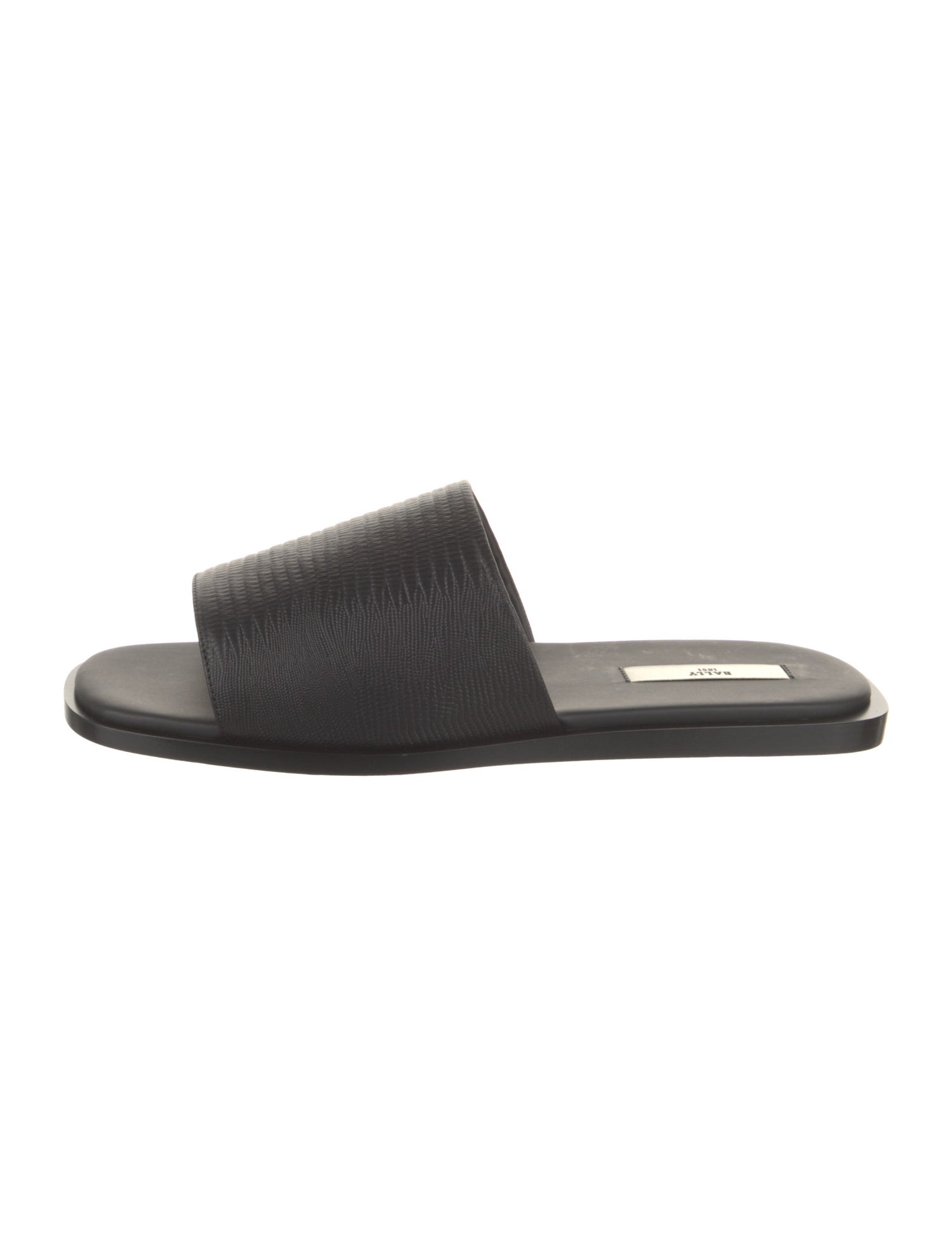 Bally Embossed Leather Slides