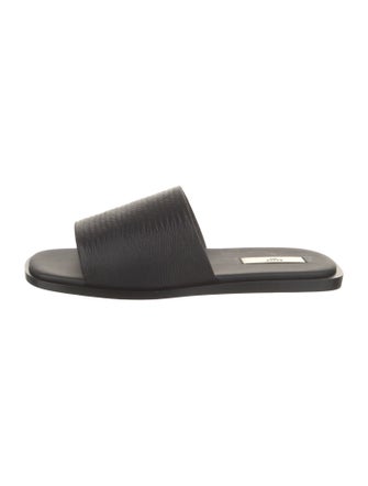 Bally Embossed Leather Slides