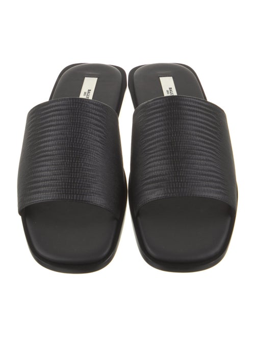 Bally Embossed Leather Slides