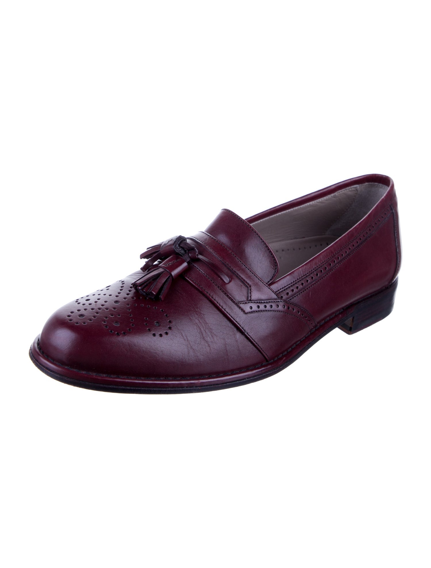 Bally Leather Tassel Accents Loafers