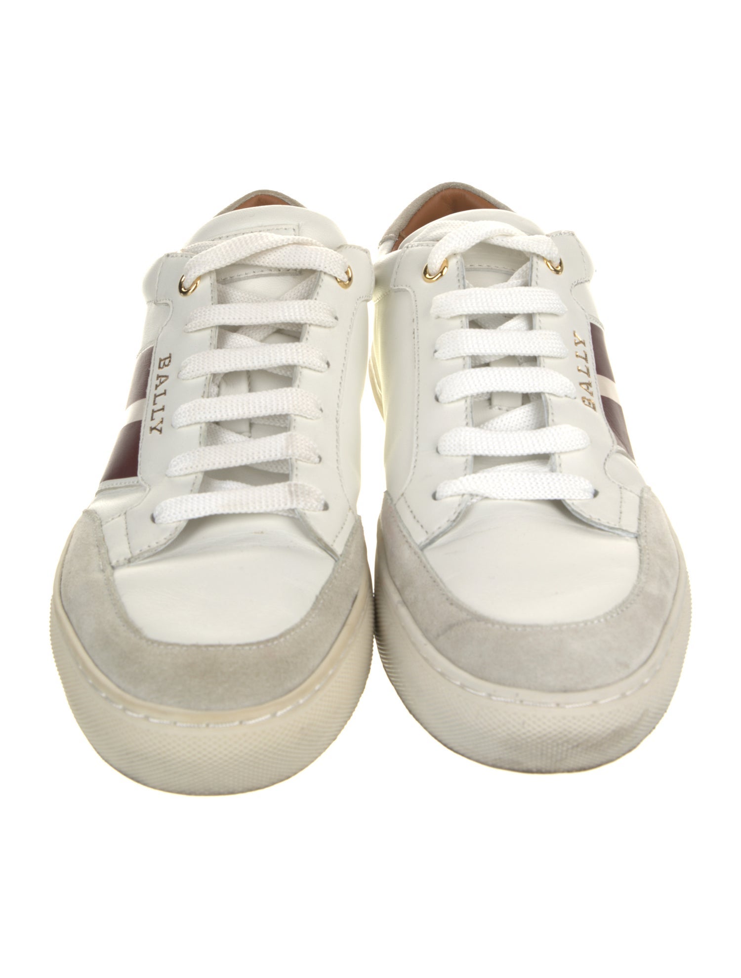 Bally Leather Colorblock Pattern Sneakers