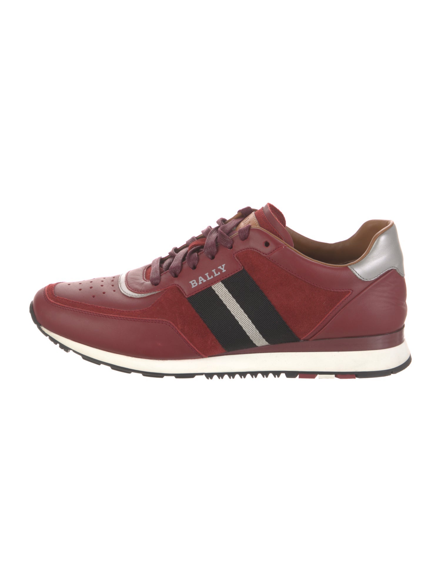 Bally Leather Striped Sneakers