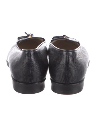 Bally Embossed Leather Flats