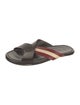 Bally Leather Striped Slides