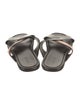 Bally Leather Striped Slides