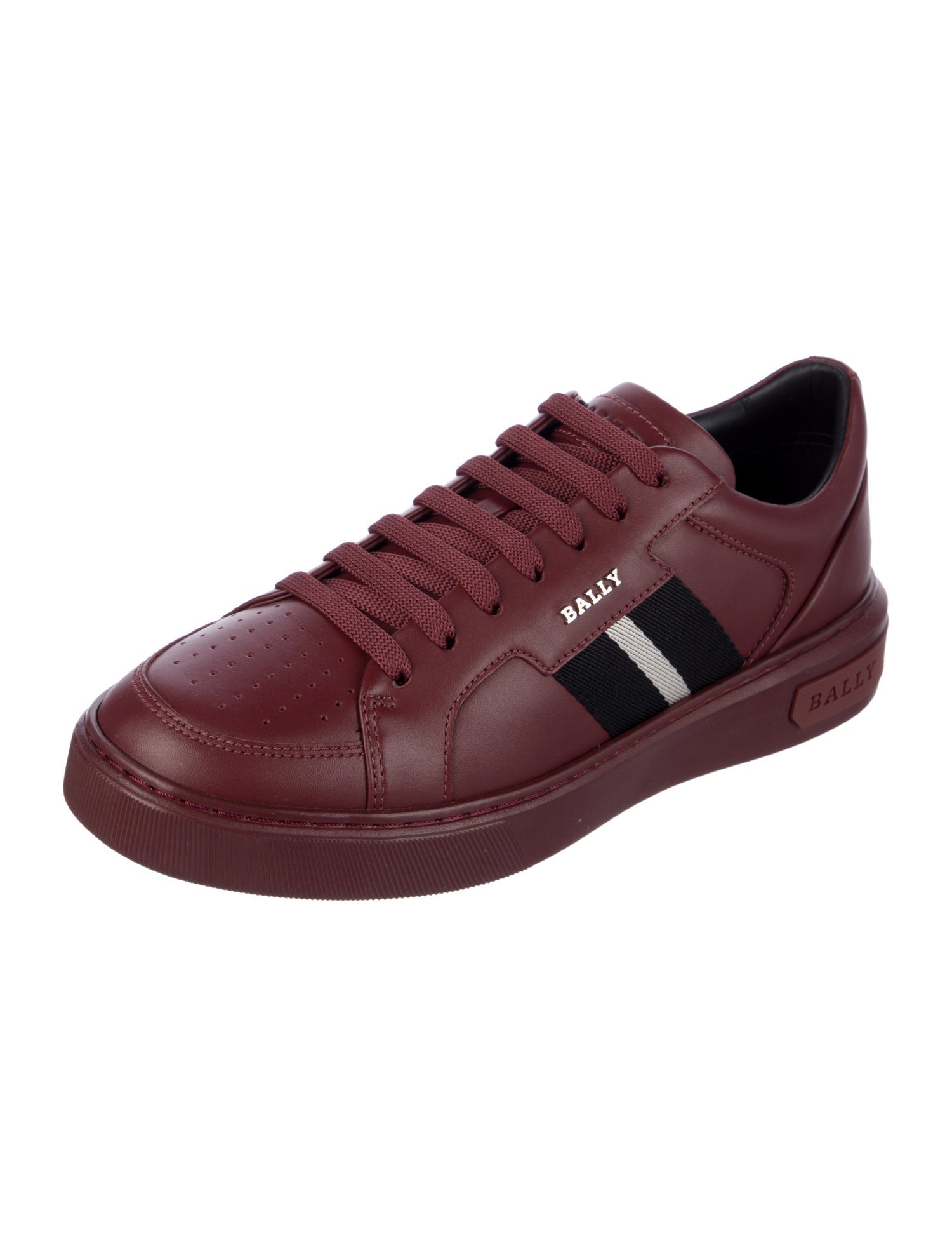 Bally Leather Grosgrain Trim Sneakers w/ Tags