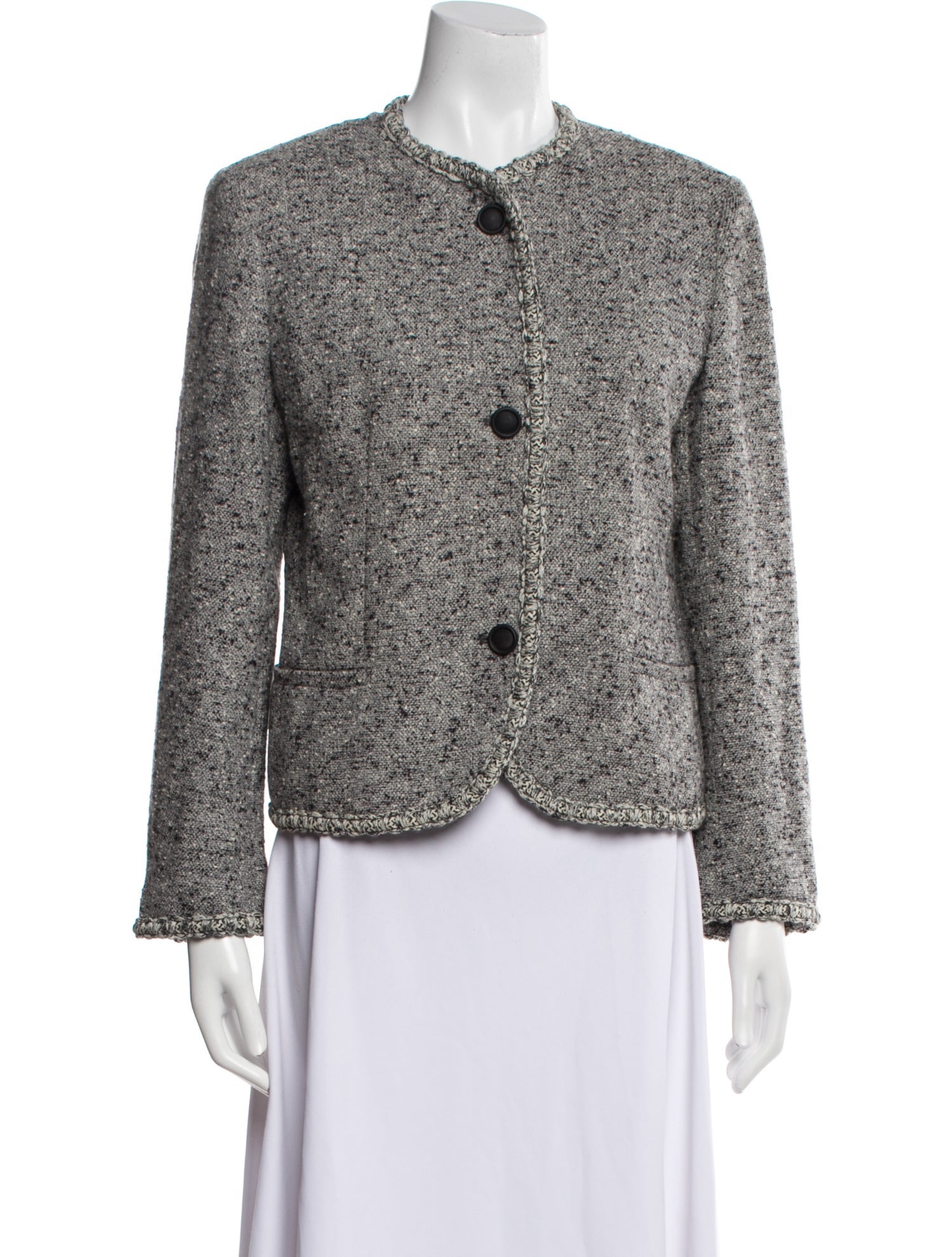 Bally Virgin Wool Tweed Pattern Evening Jacket