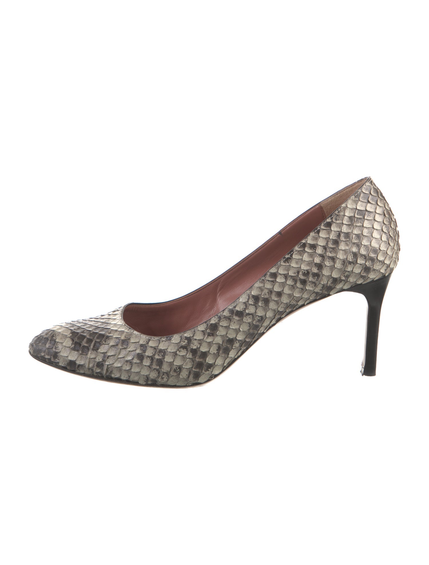 Bally Snakeskin Animal Print Pumps