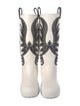 Bally Leather Colorblock Pattern Rain Boots