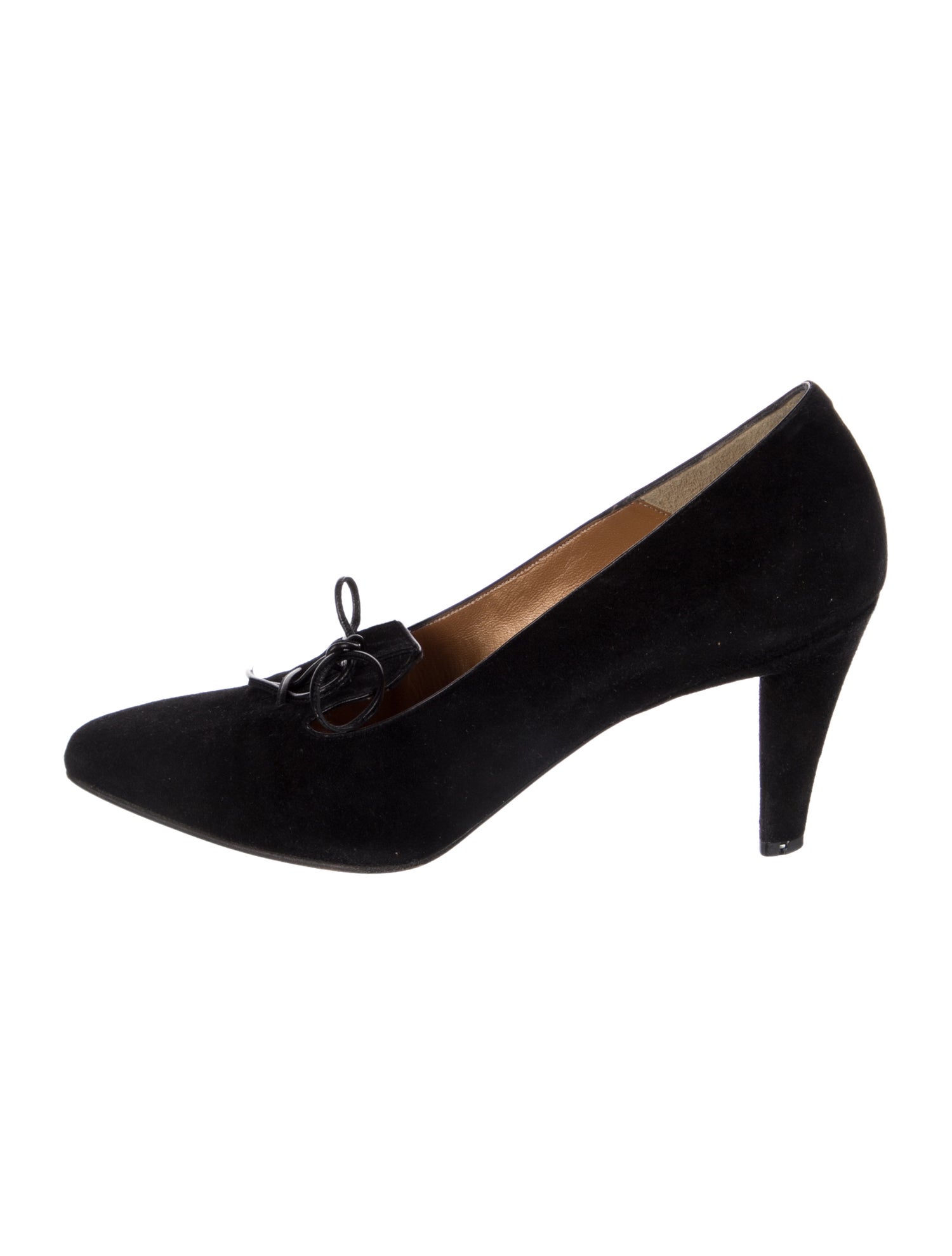 Bally Suede Bow Accents Pumps