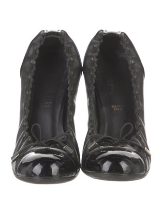 Bally Leather Bow Accents Pumps