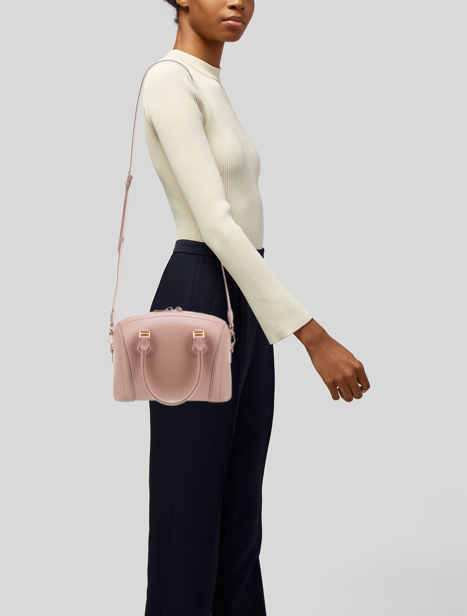 Bally Leather Top Handle Bag