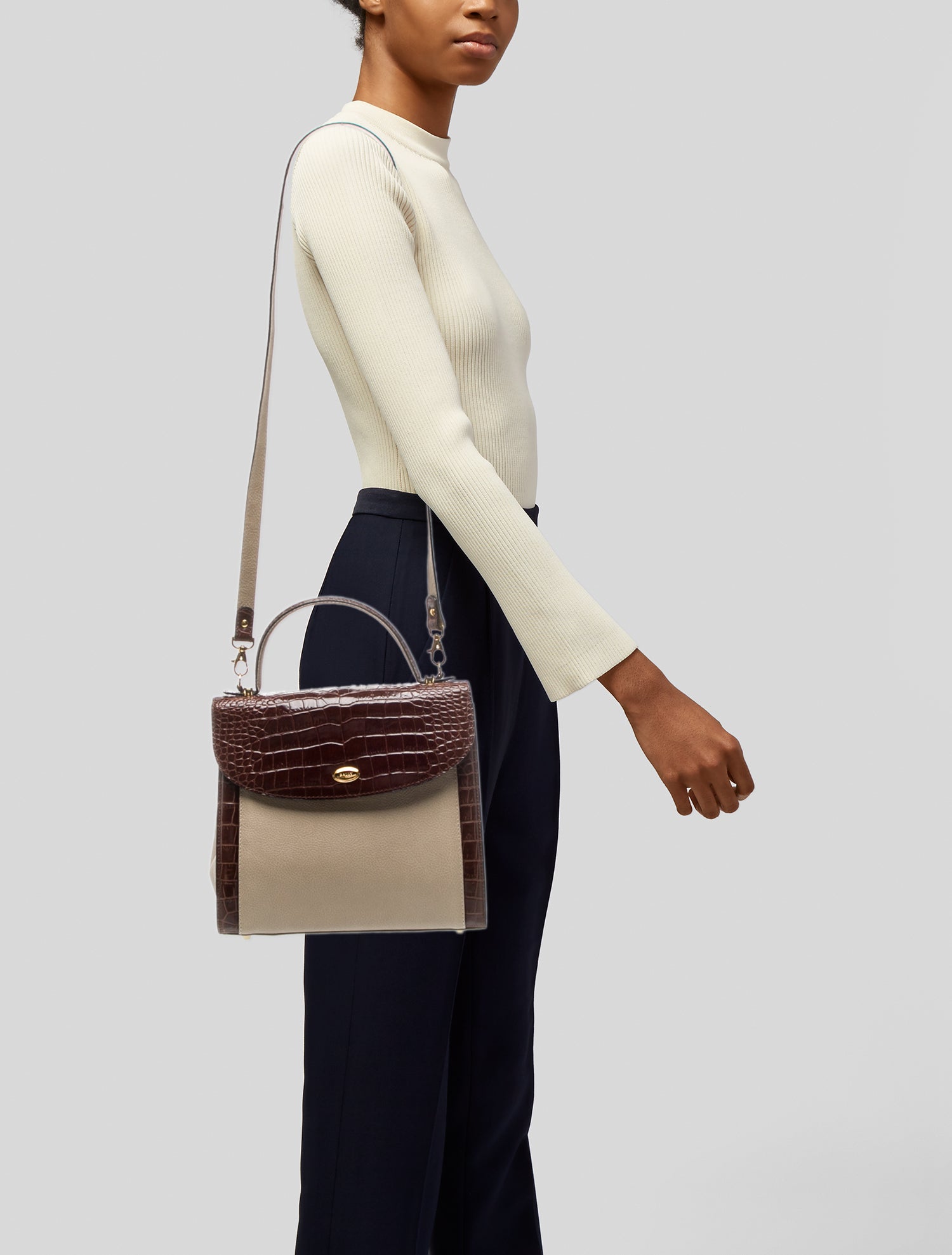 Bally Leather Top Handle Bag
