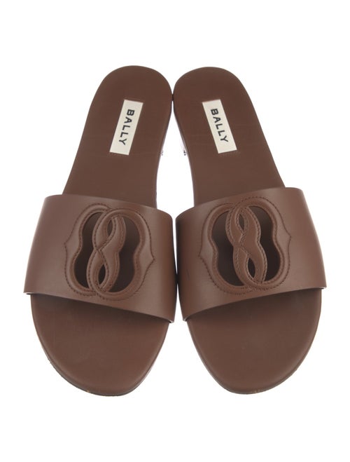 Bally Leather Cutout Accent Slides