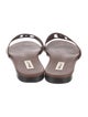 Bally Leather Cutout Accent Slides