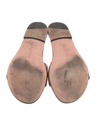 Bally Leather Cutout Accent Slides