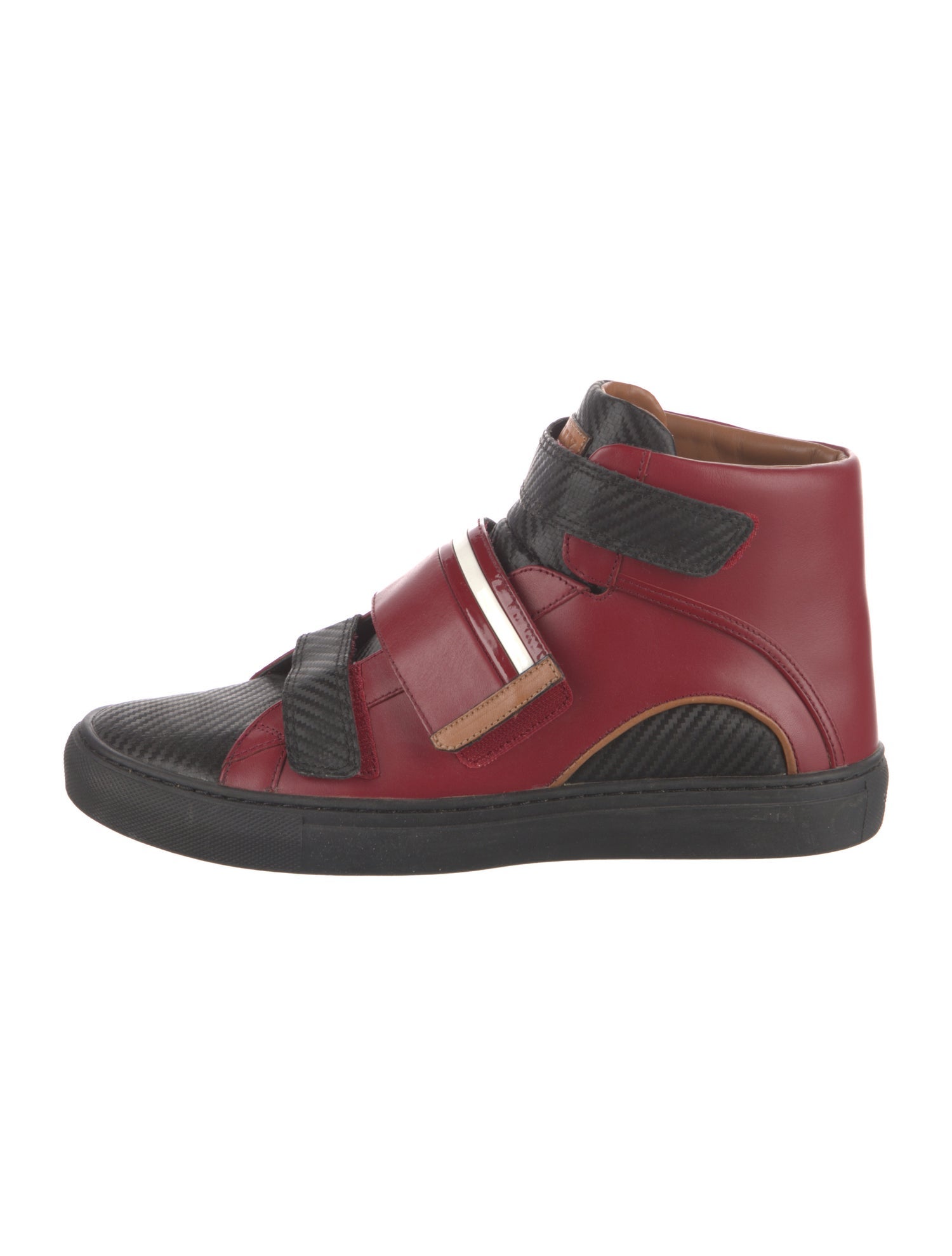 Bally Leather Colorblock Pattern Sneakers