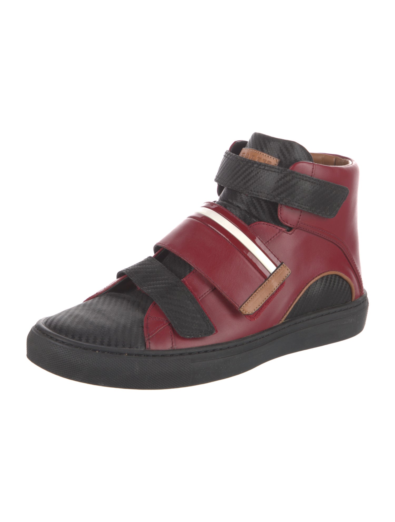 Bally Leather Colorblock Pattern Sneakers