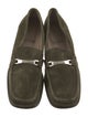 Bally Suede Leather Trim Embellishment Loafers