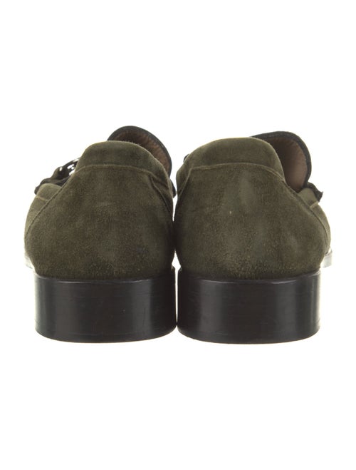 Bally Suede Leather Trim Embellishment Loafers
