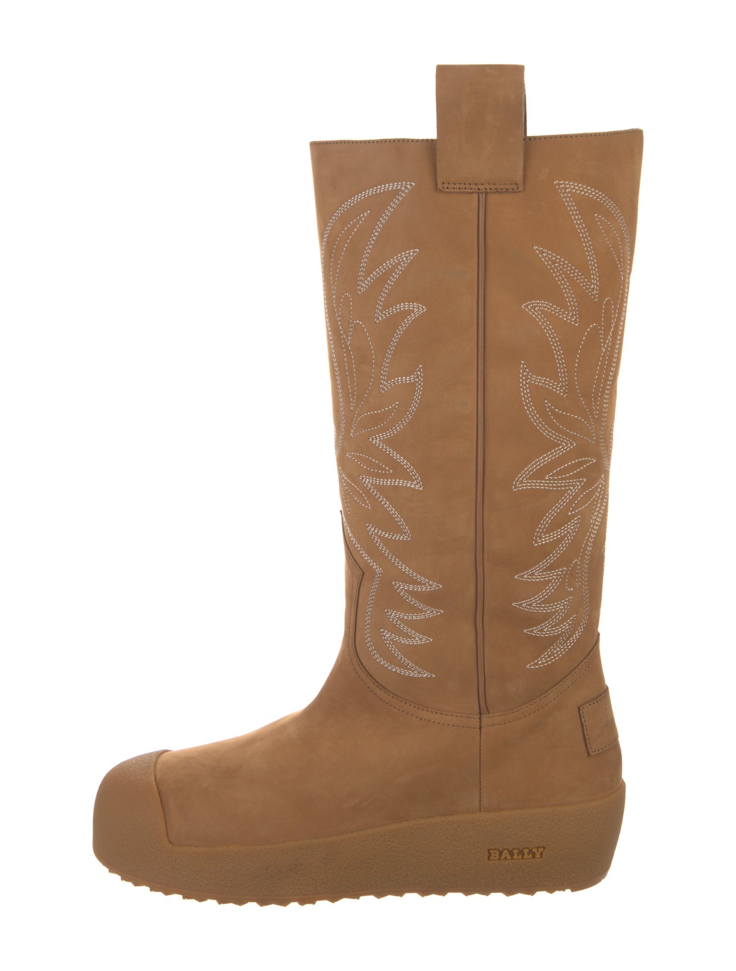 Bally Nubuck Embroidered Accent Rain Boots