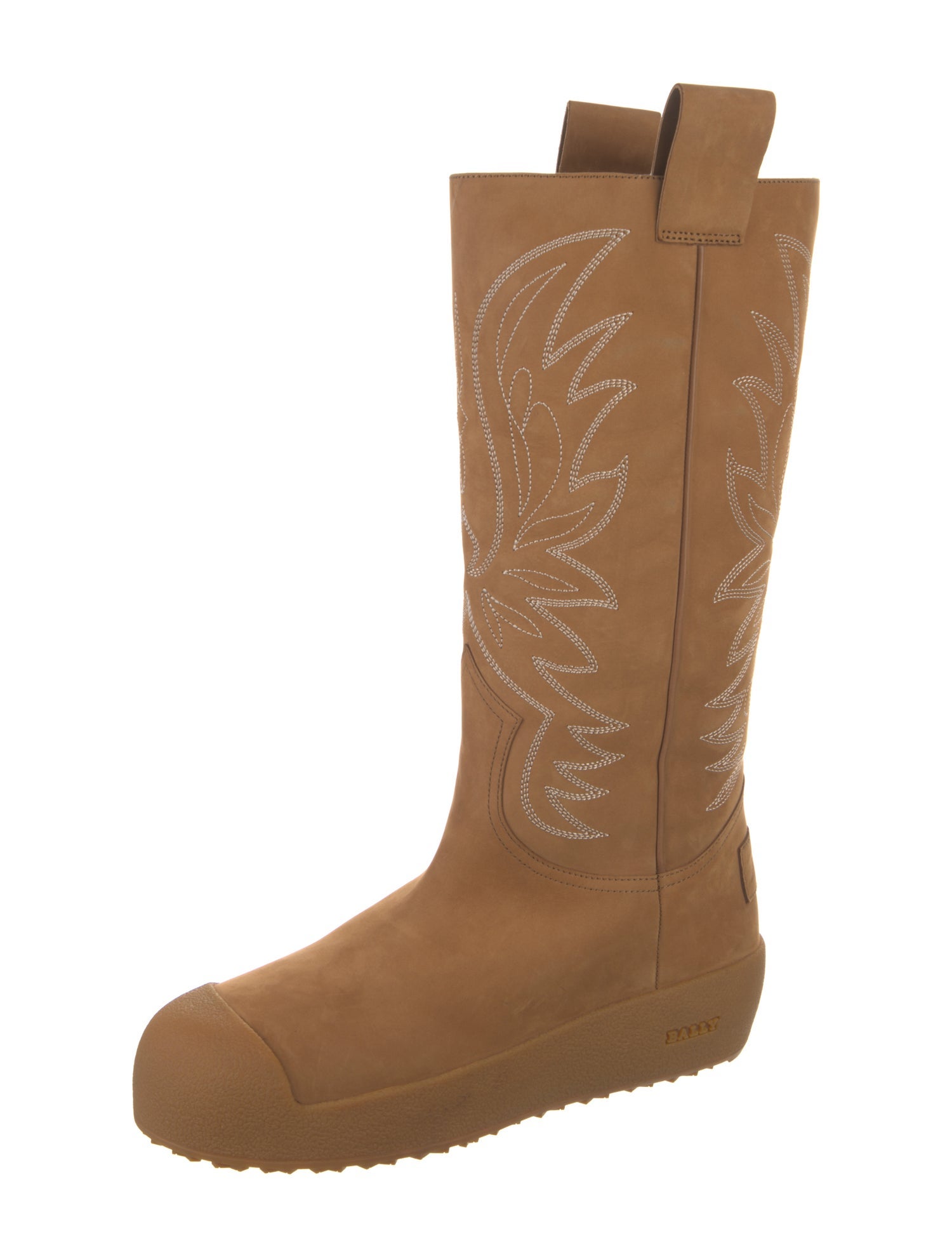 Bally Nubuck Embroidered Accent Rain Boots