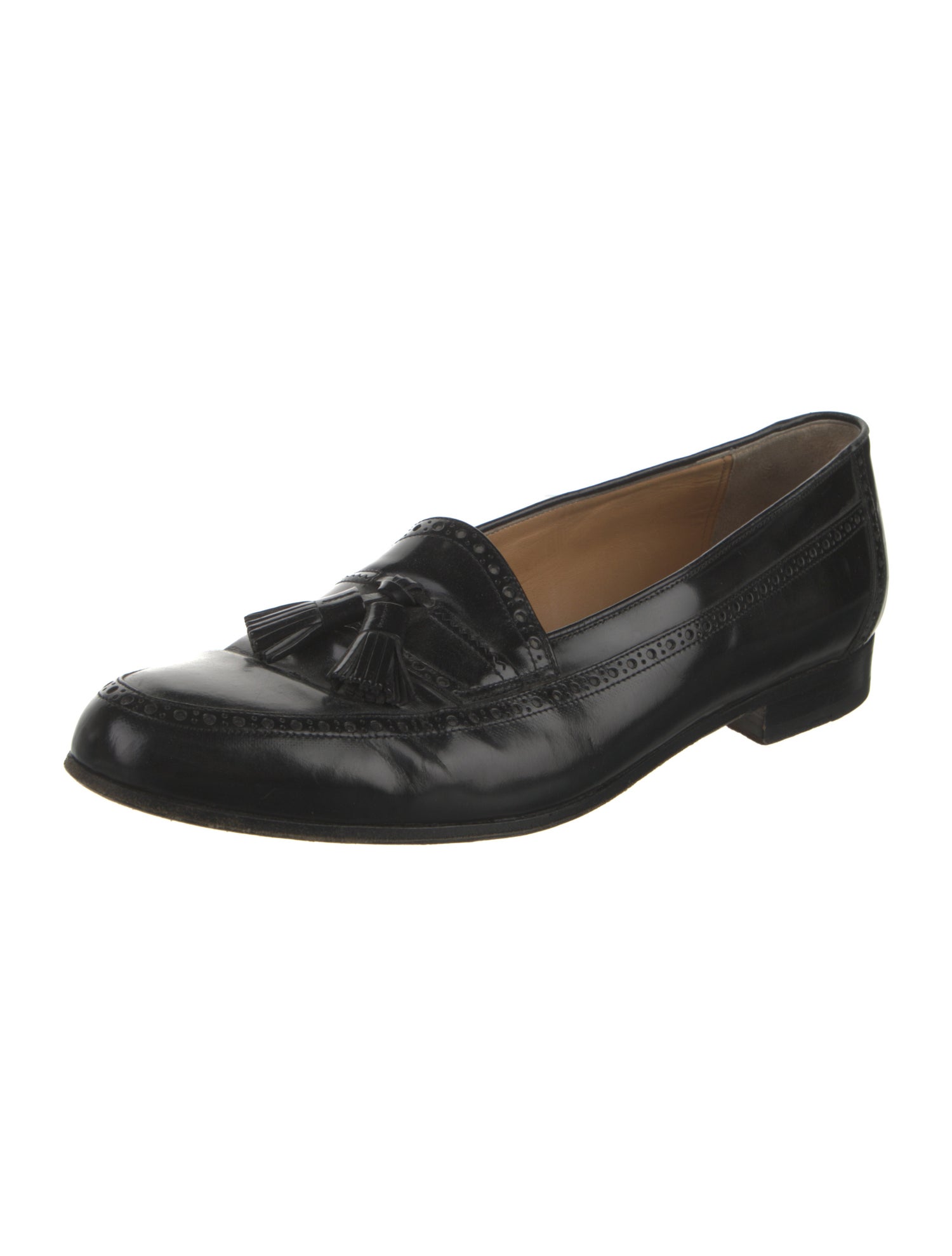 Bally Leather Tassel Accents Loafers