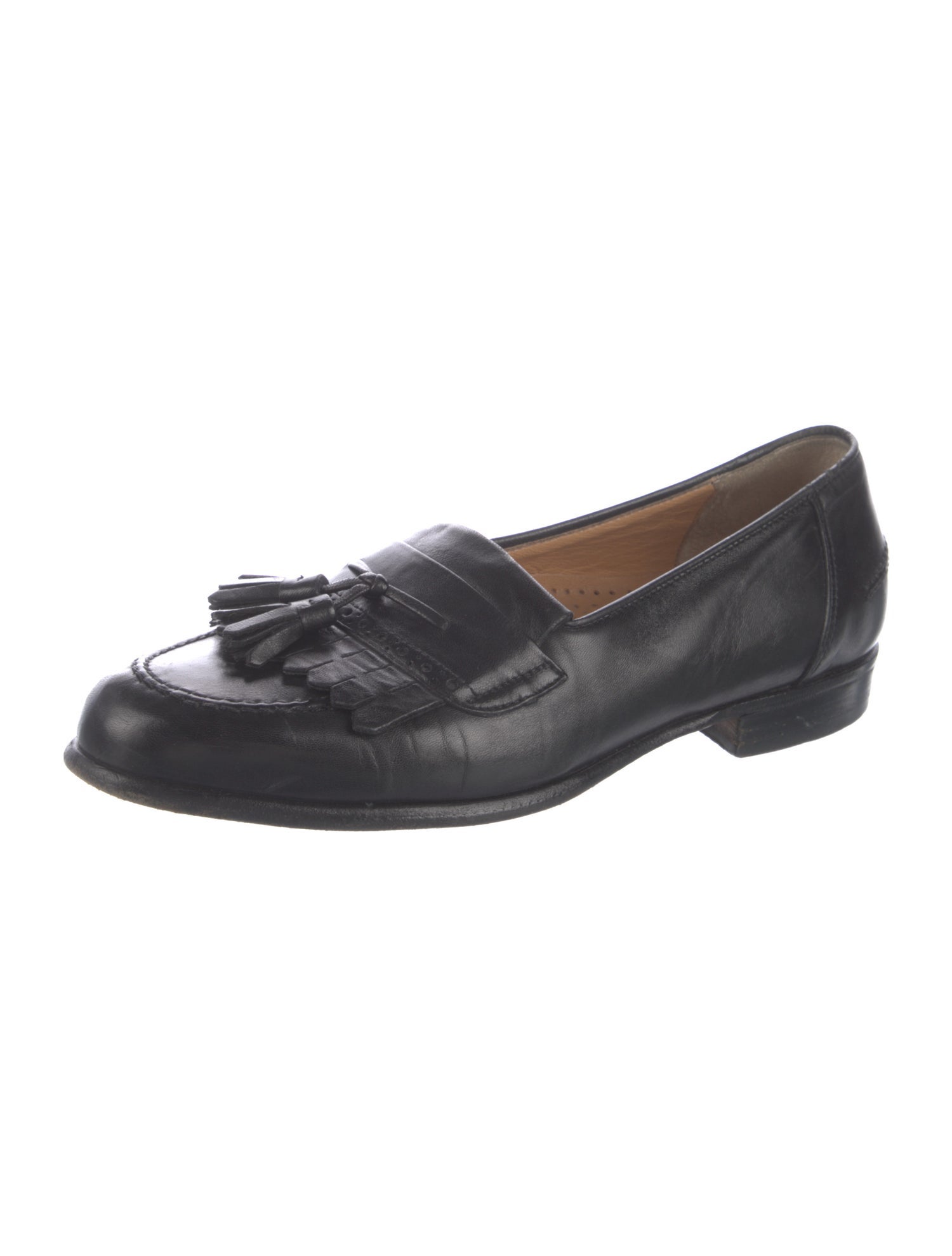 Bally Leather Tassel Accents Loafers