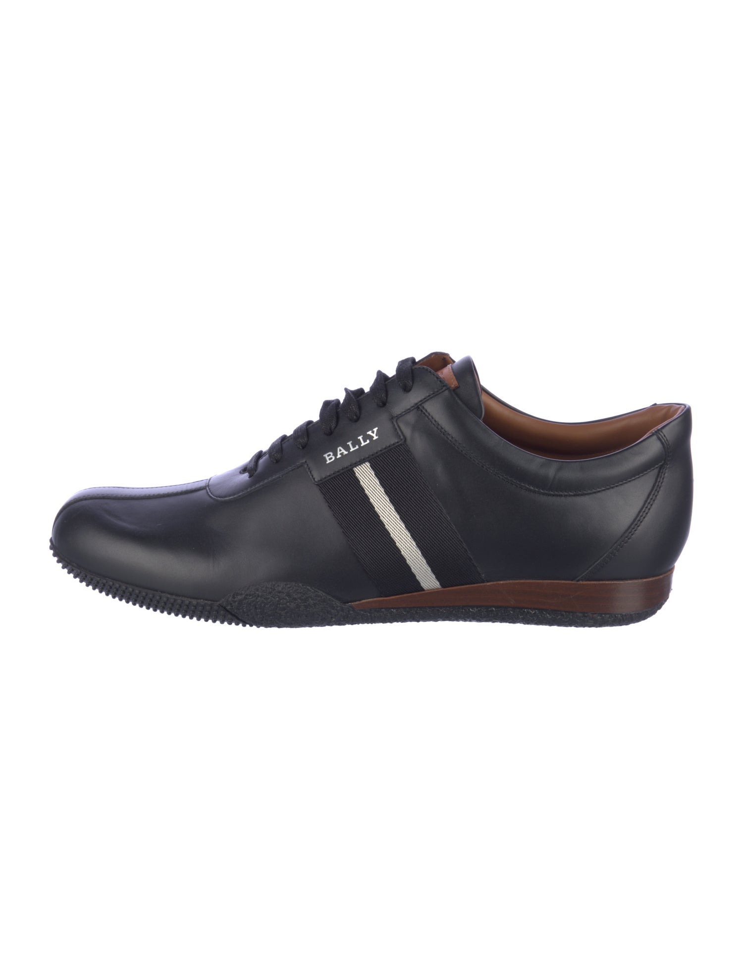 Bally Leather Grosgrain Trim Sneakers
