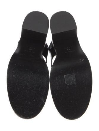 Bally Patent Leather Studded Accents T-Strap Sandals