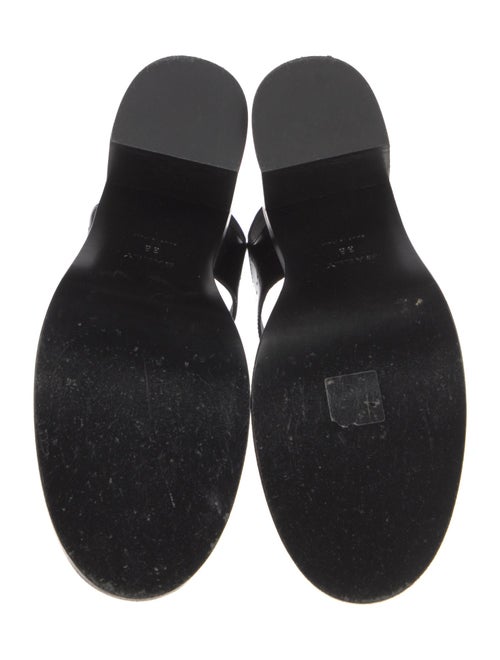 Bally Patent Leather Studded Accents T-Strap Sandals