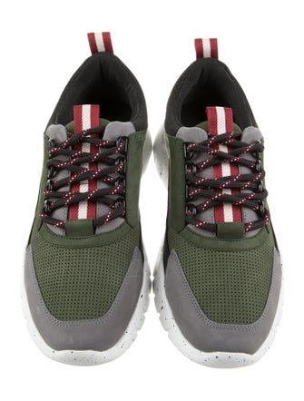 Bally Suede Colorblock Pattern Sneakers