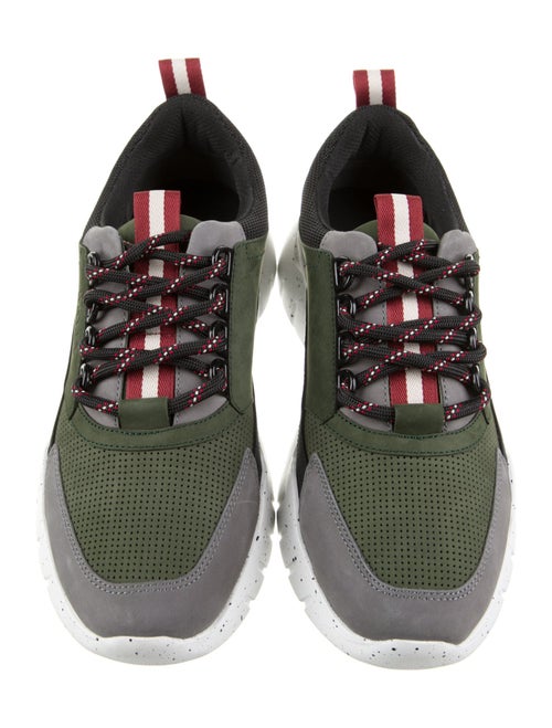 Bally Suede Colorblock Pattern Sneakers