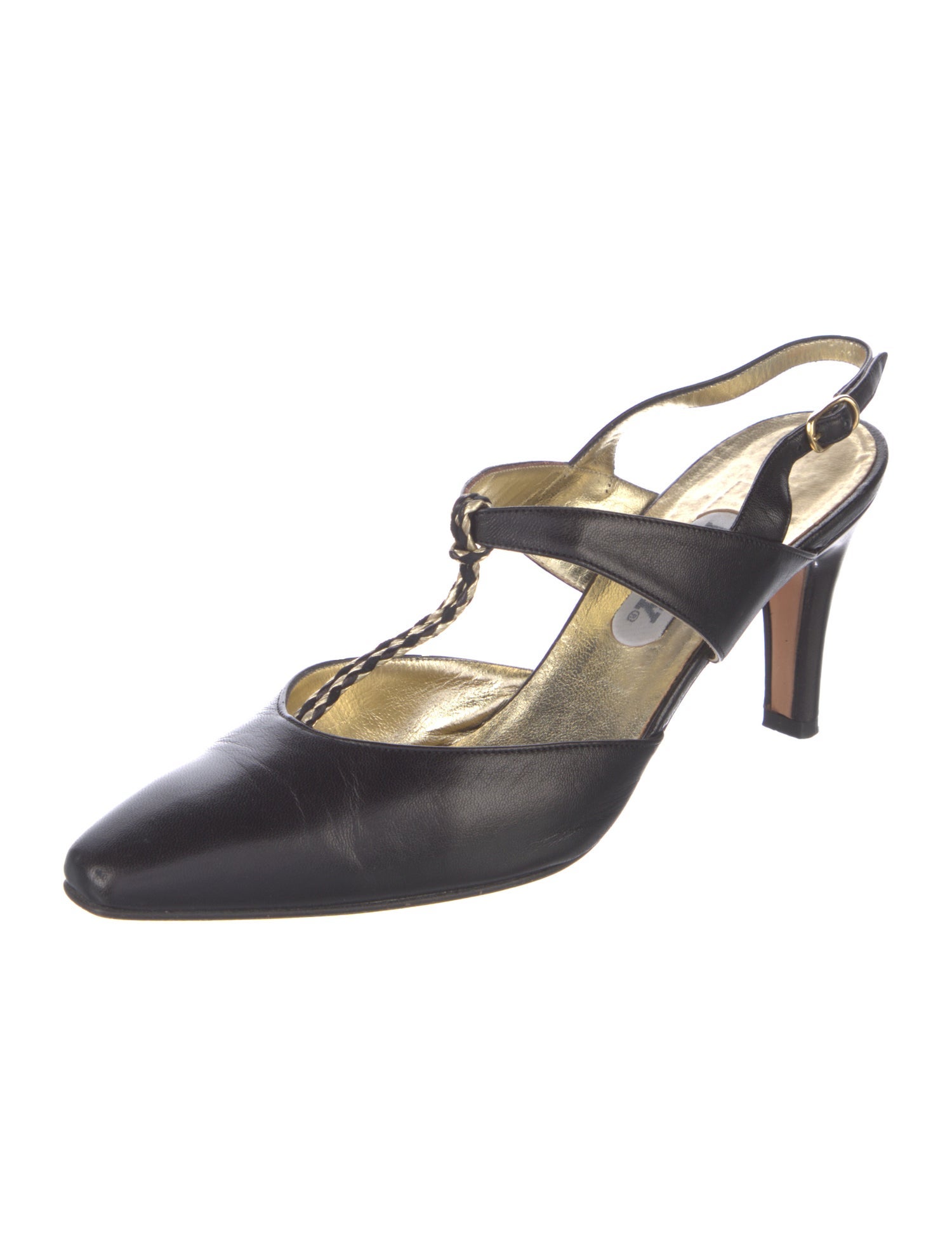Bally Vintage Leather T-Strap Pumps