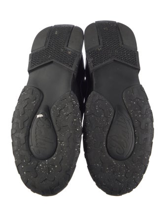 Bally Leather Colorblock Pattern Sneakers