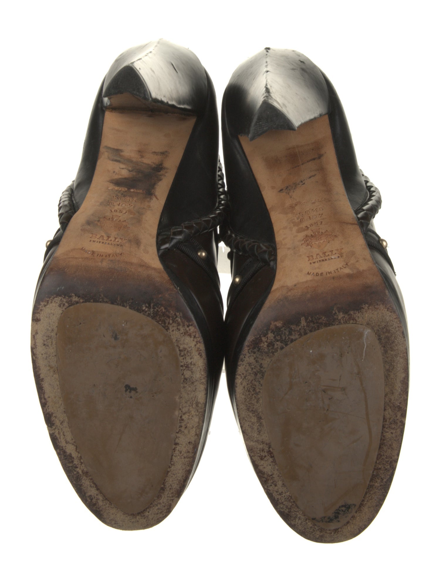 Bally Leather Lace-Up Boots