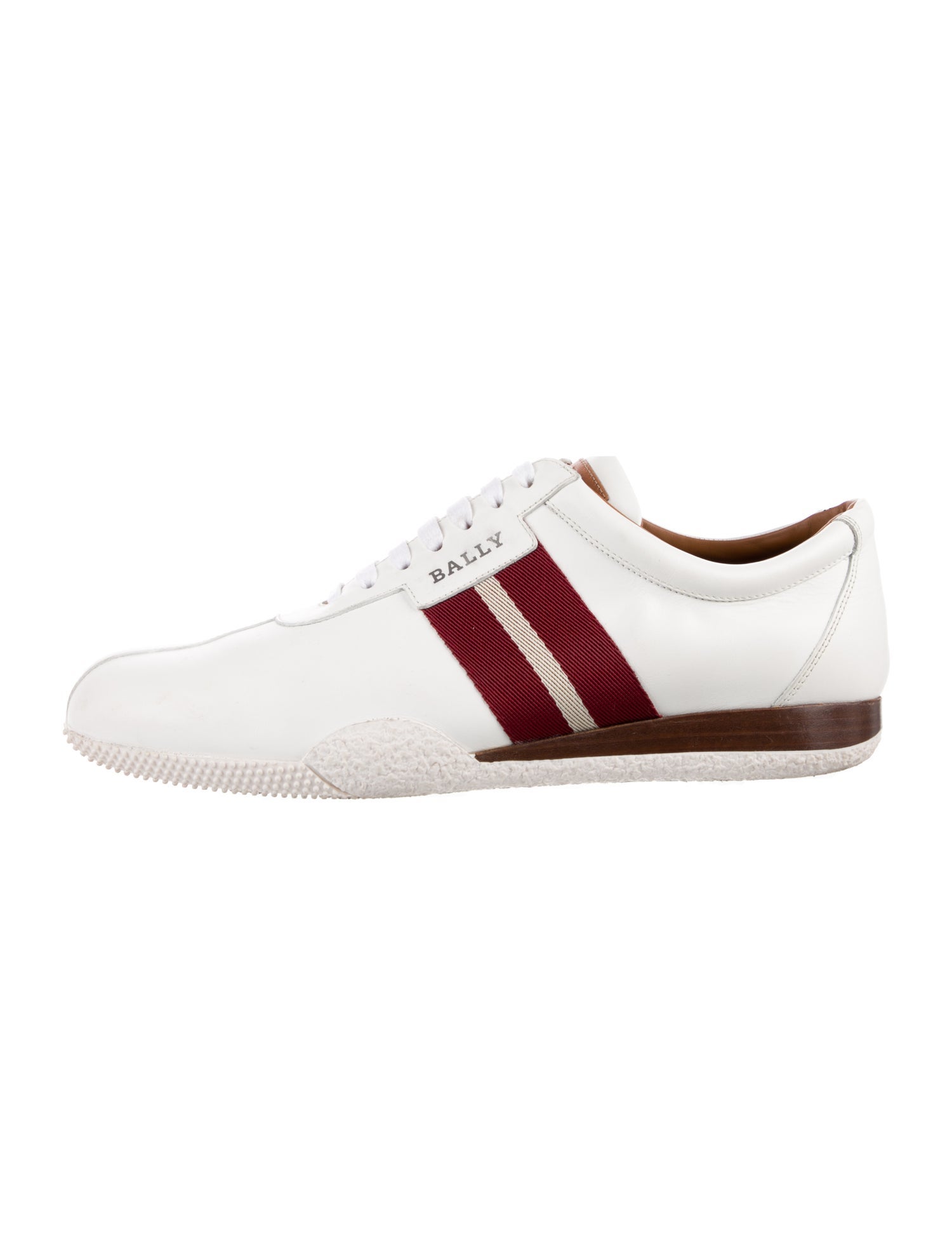 Bally Leather Colorblock Pattern Sneakers