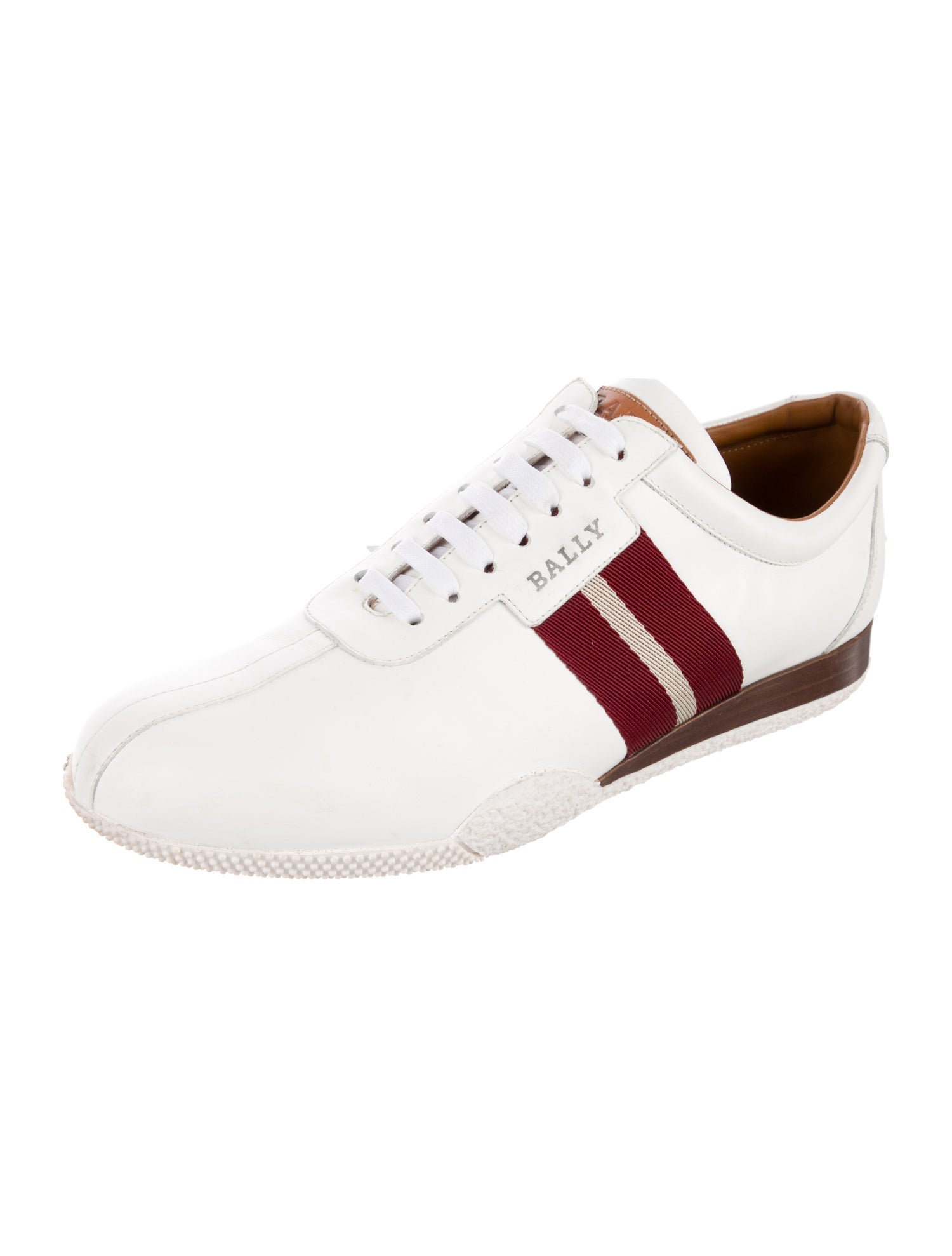 Bally Leather Colorblock Pattern Sneakers