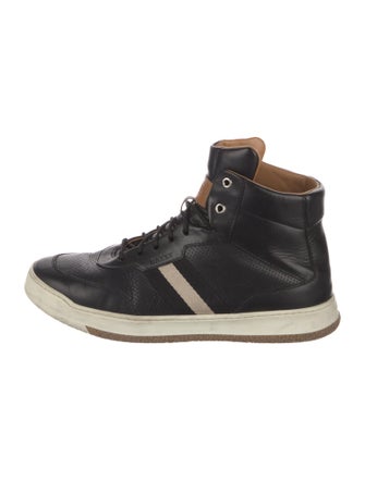Bally Leather Colorblock Pattern Sneakers