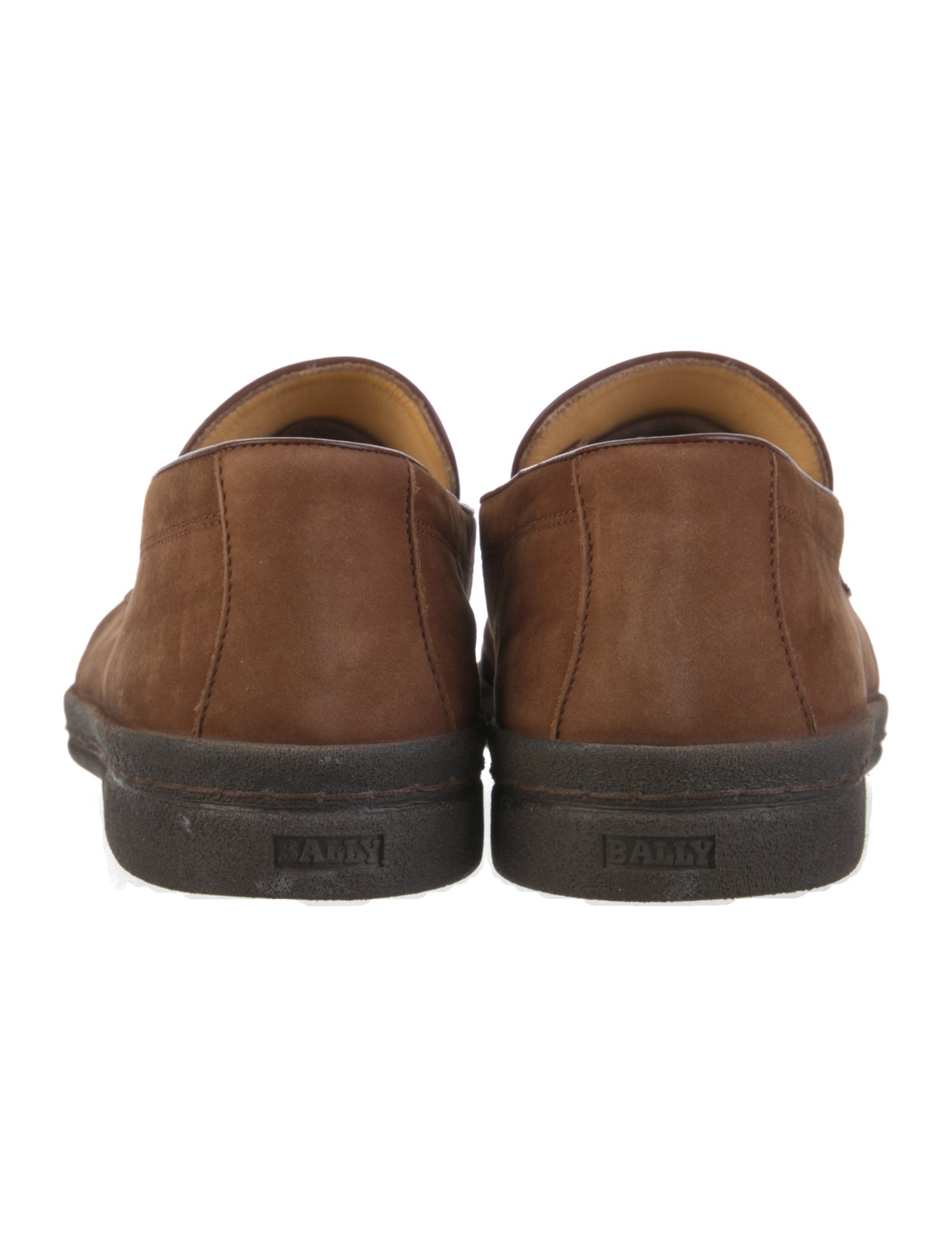 Bally Leather Grosgrain Trim Dress Loafers