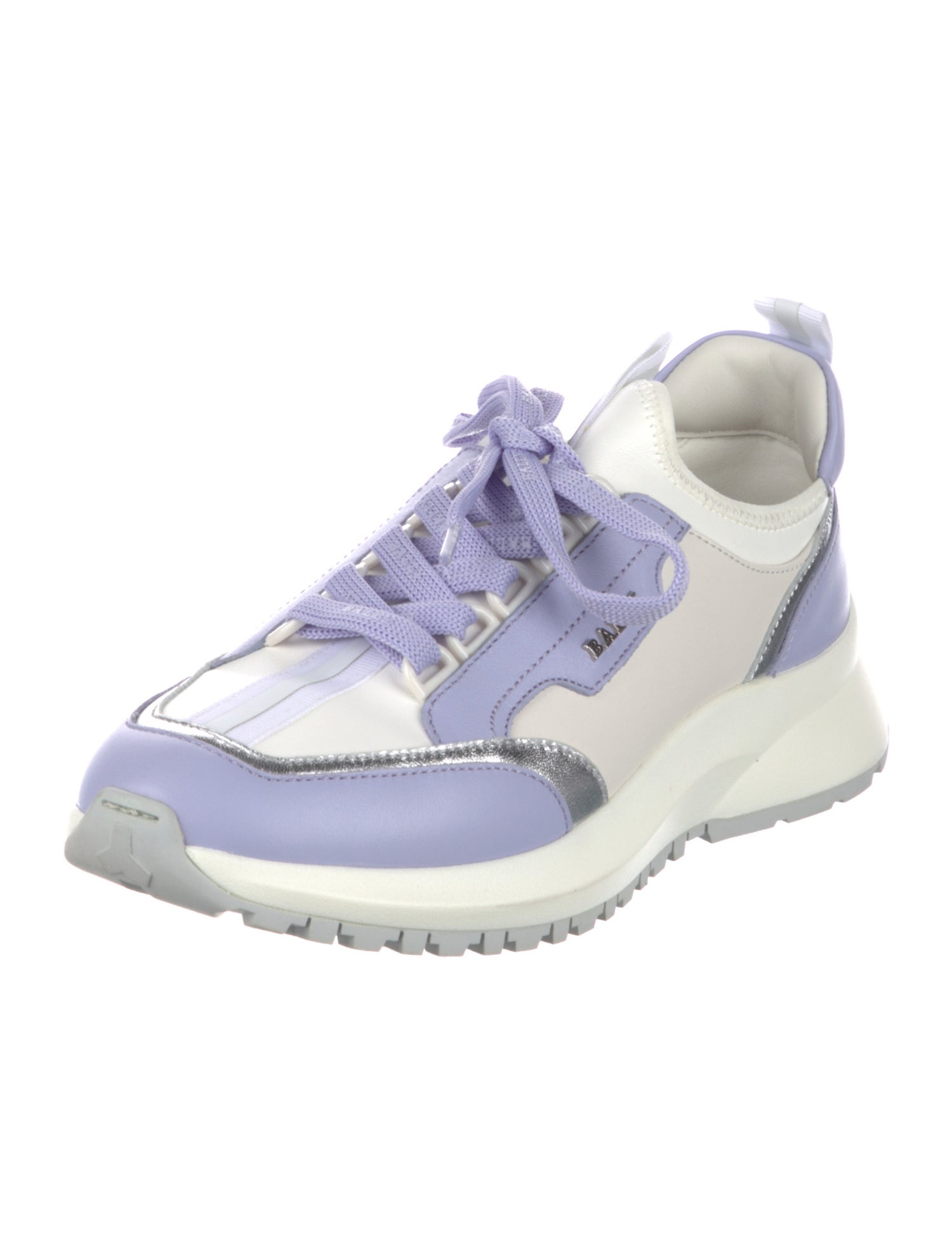 Bally Leather Colorblock Pattern Sneakers