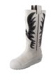 Bally Leather Colorblock Pattern Rain Boots