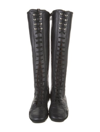 Bally Leather Lace-Up Boots