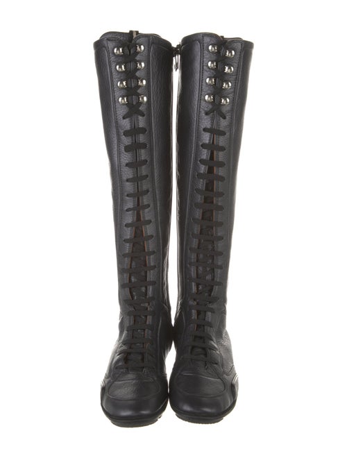 Bally Leather Lace-Up Boots
