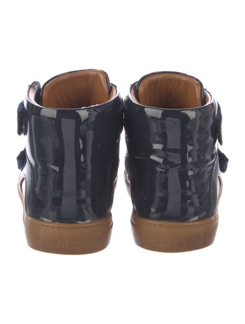 Bally Patent Leather Colorblock Pattern Sneakers