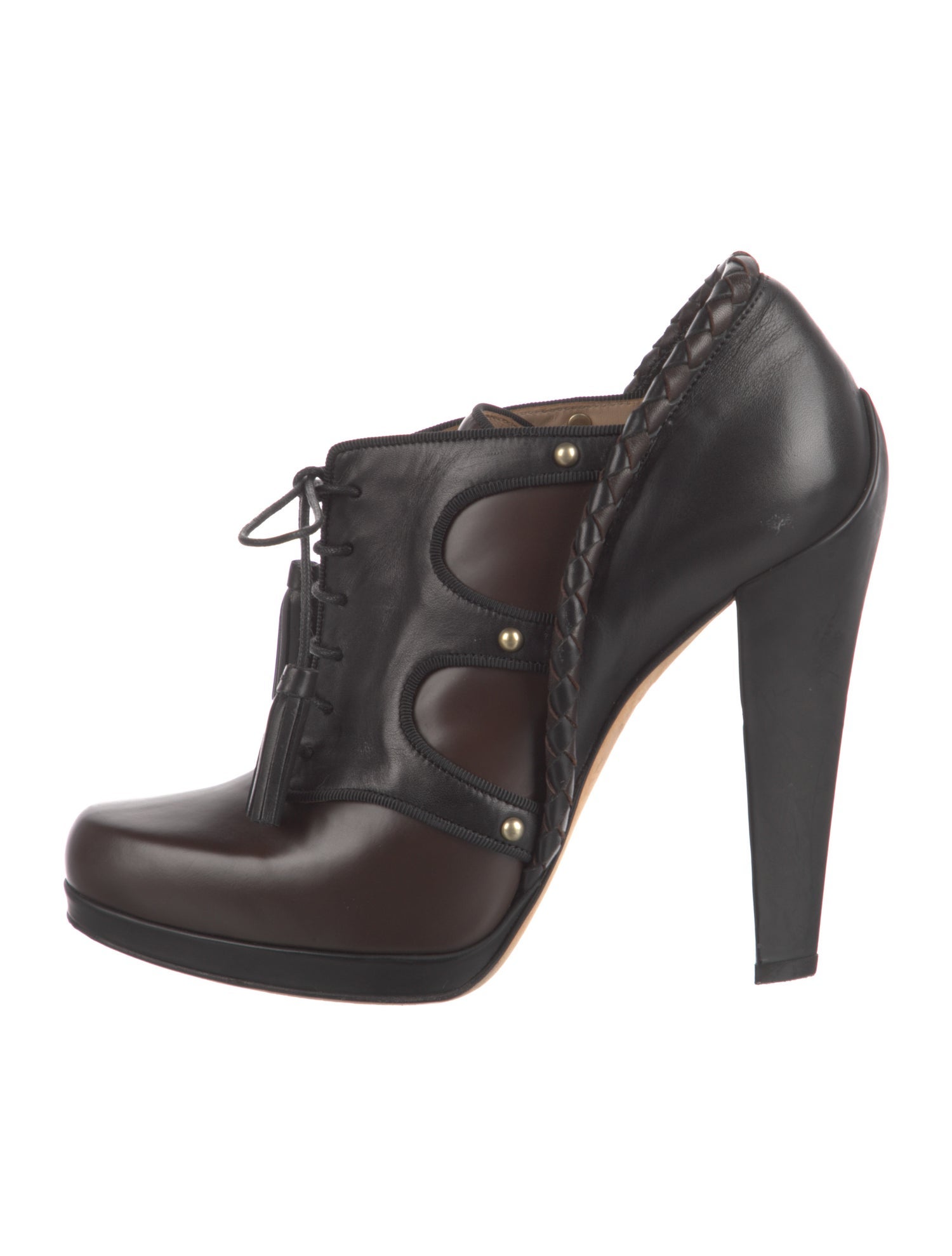 Bally Leather Lace-Up Boots